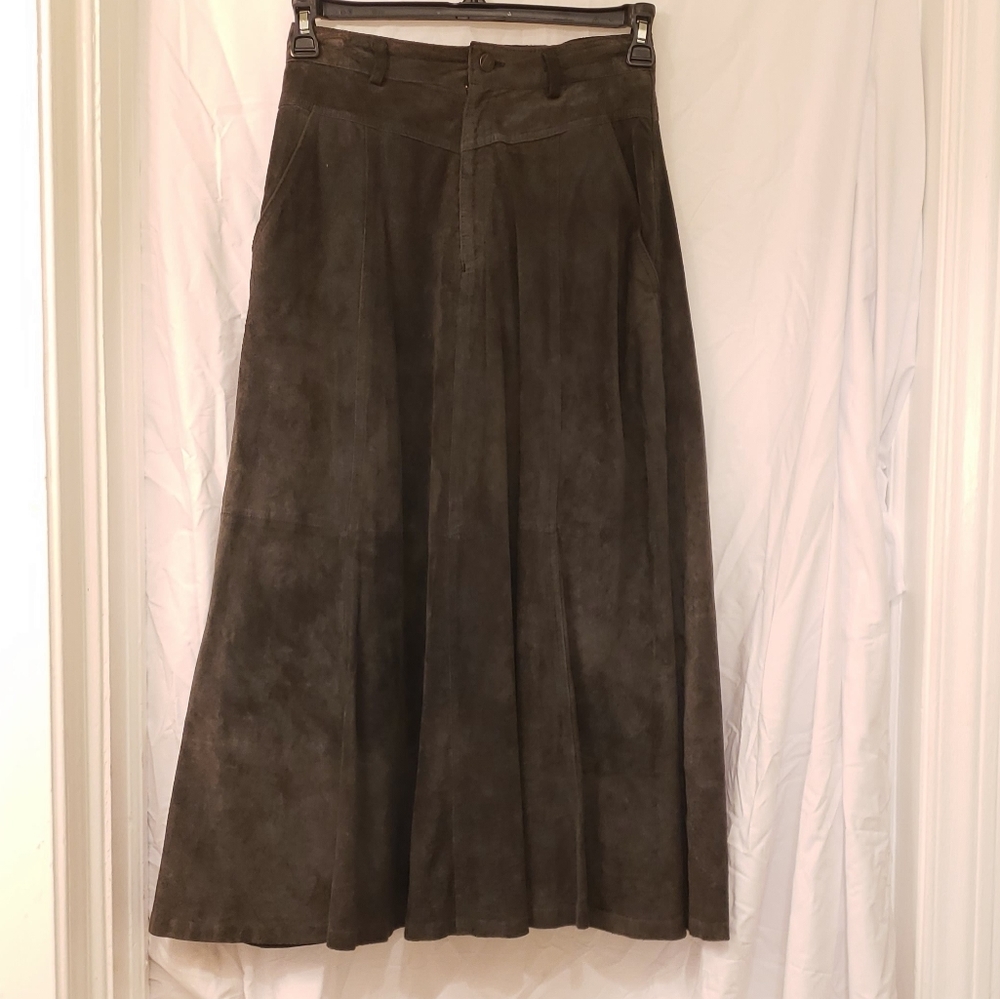 Lizwear suede Aline lined skirt size 8